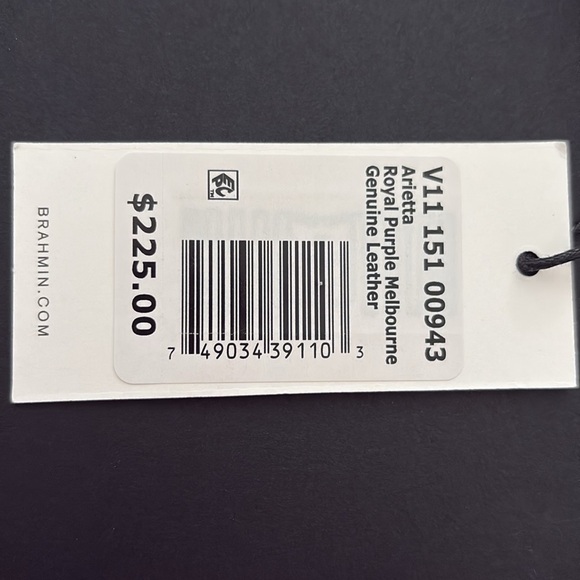 Brahmin Purple Croc-Embossed Crossbody Bag - Picture 4 of 5